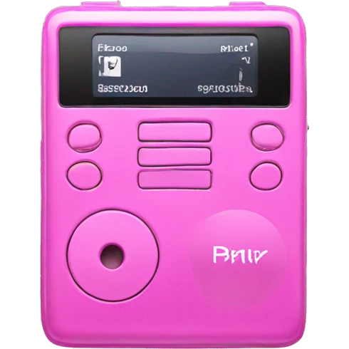 Pink mp3 player  emoji