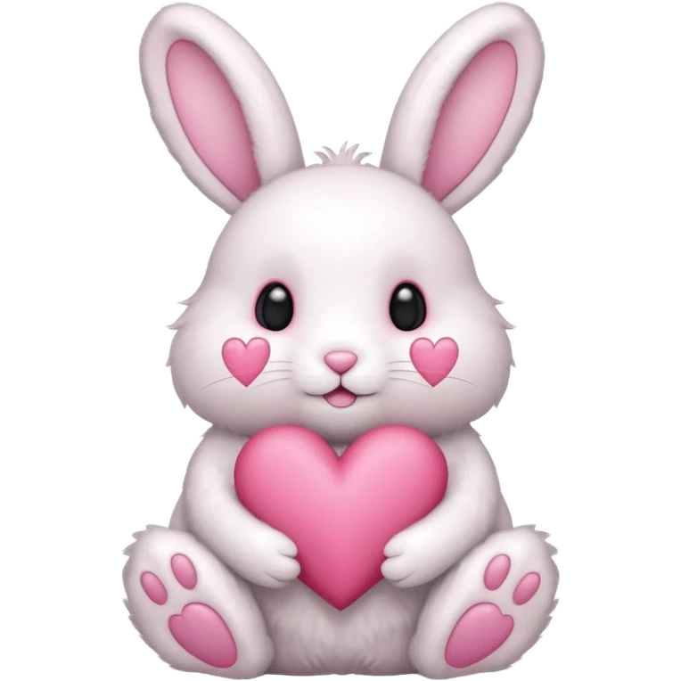 Bunny with hearts emoji
