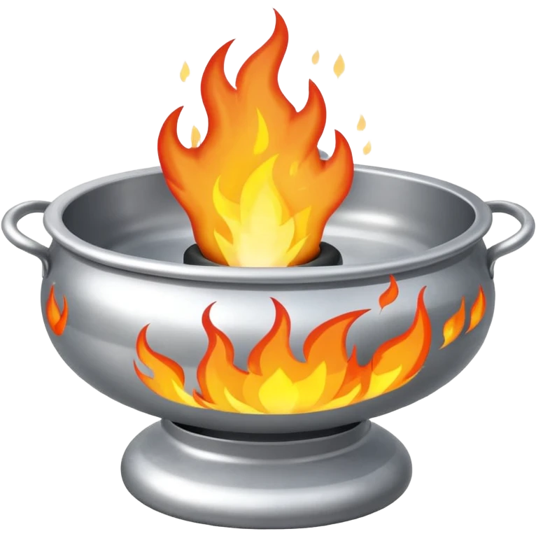can you make a silver fire basin with a fire coming out of the top emoji