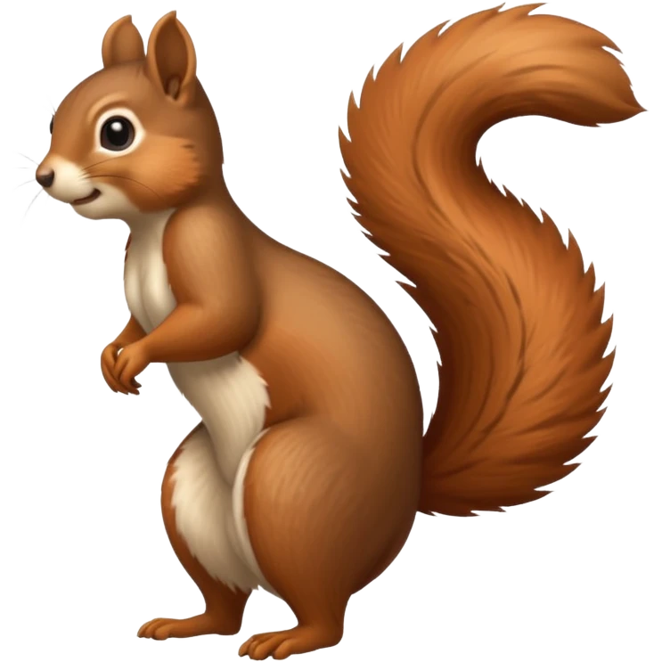 playful squirrel with bushy tail standing on hind legs emoji