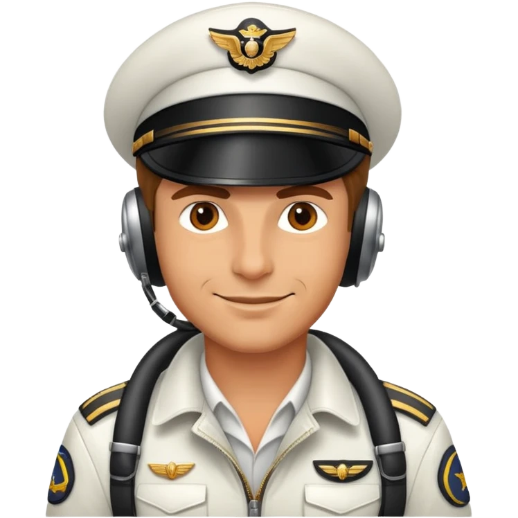 cool pilot with a smirk emoji