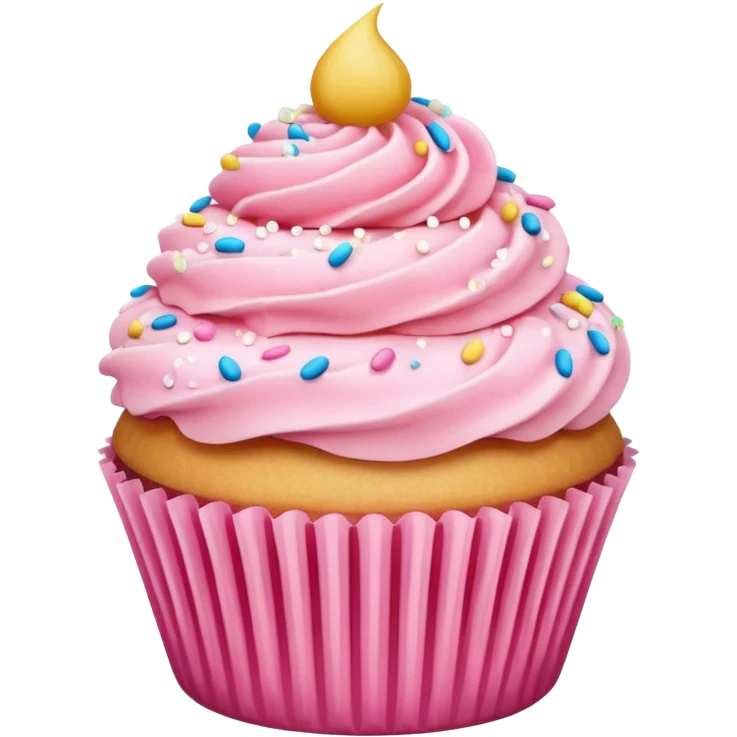 Cupcake with pink icing emoji
