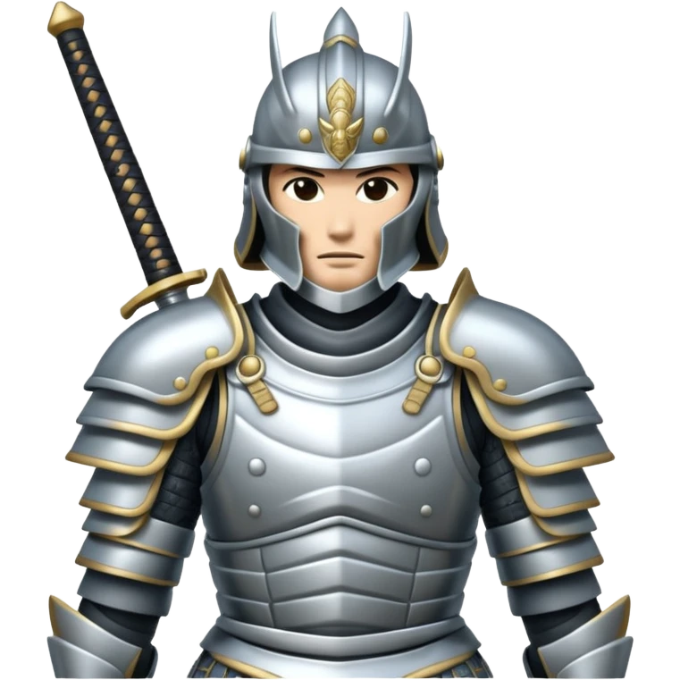 silver samurai armour emoji