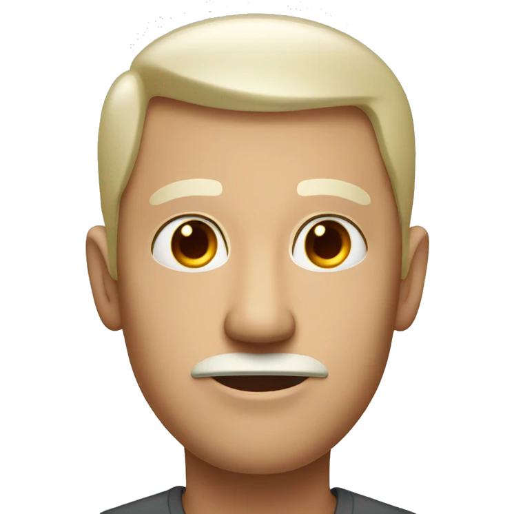 Man with slightly squinted eyes, the whites of his eyes are red instead emoji