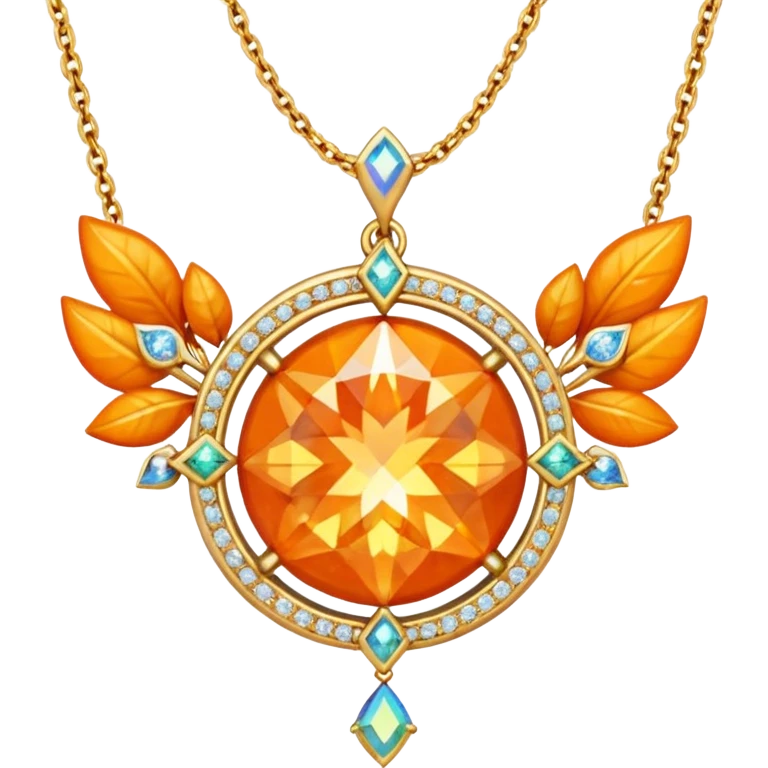 fantasy-magic-orange-necklace-diamonds emoji