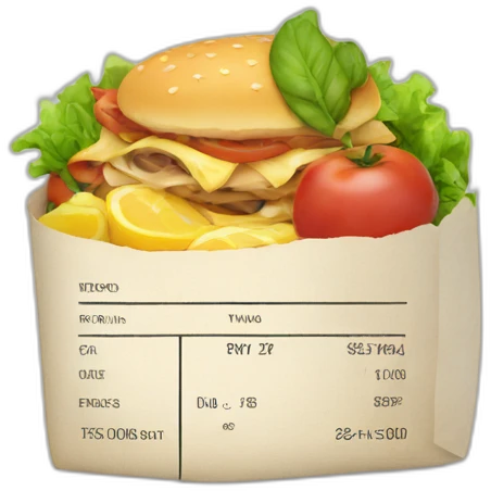 meal receipt emoji