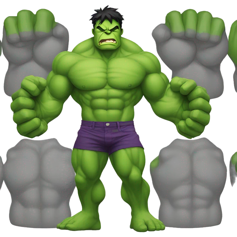 hulk with muscles with shirt emoji