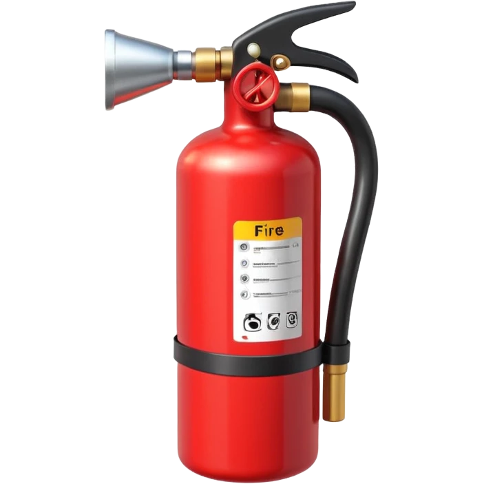 Fire Extinguisher, red with nozzle
 emoji