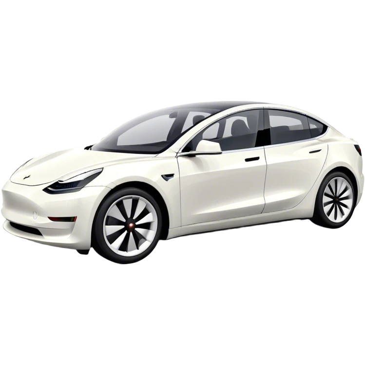 Tesla Model 3 - Tesla (Model Year: 2021) (Iconic colour: White) emoji