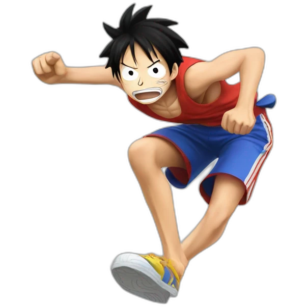 Luffy making sport emoji