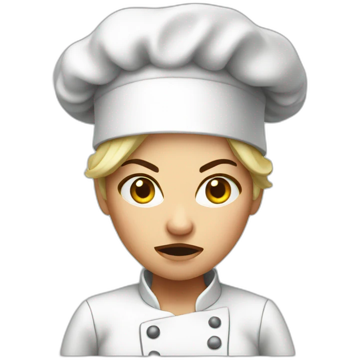 Angry female chef emoji