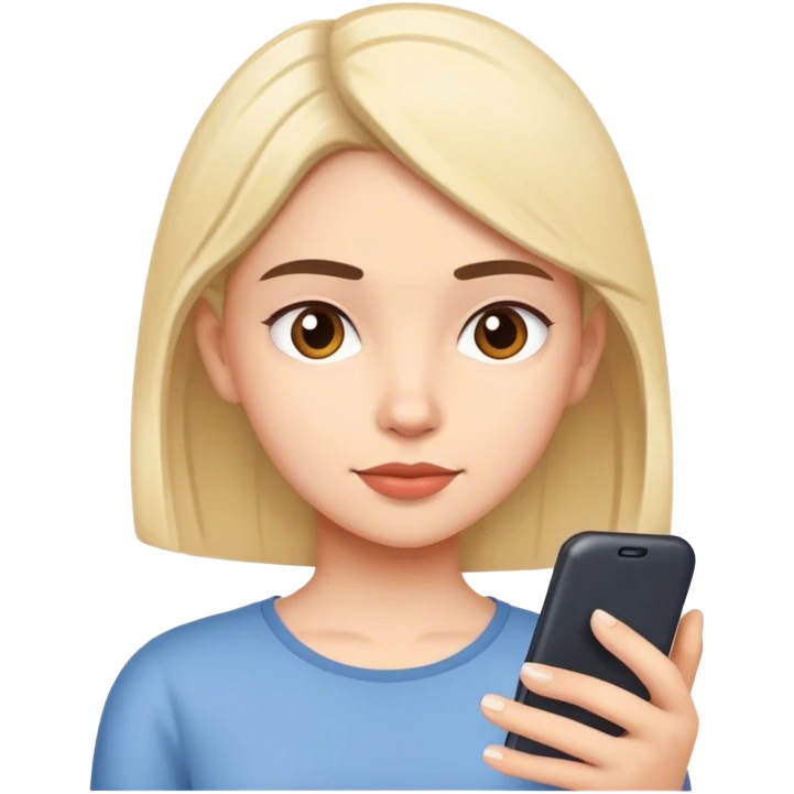 Maya texting her dad emoji