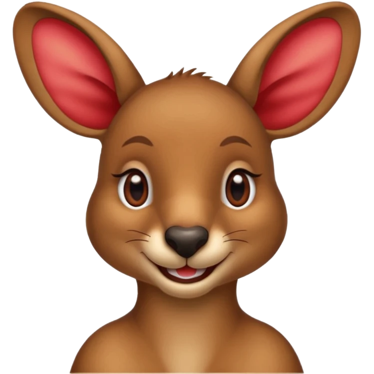 kangaroo with red earrings emoji