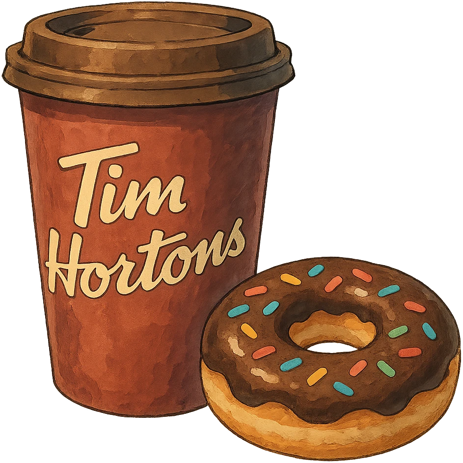 Tim Hortons coffee and donut emoji