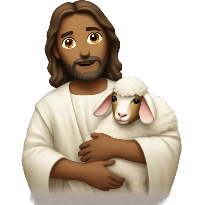 jesus holding a lamb emoji
