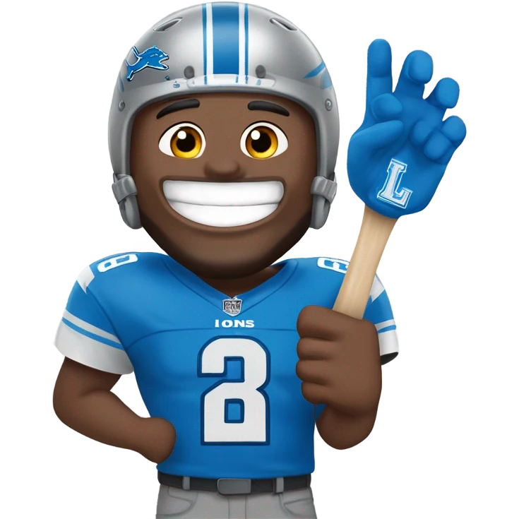 Brandon as a lions fan emoji