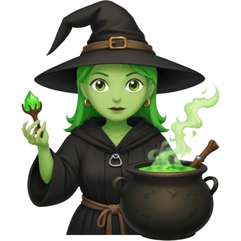 green witch cooking potion emoji