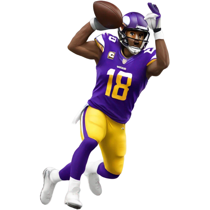 Mn Vikings #18 dropping a pass emoji
