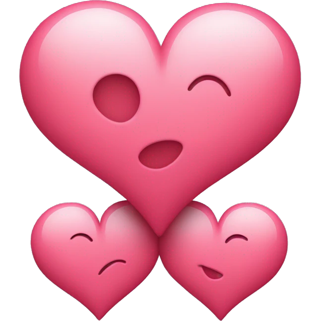 three hearts on top of each other to the right emoji