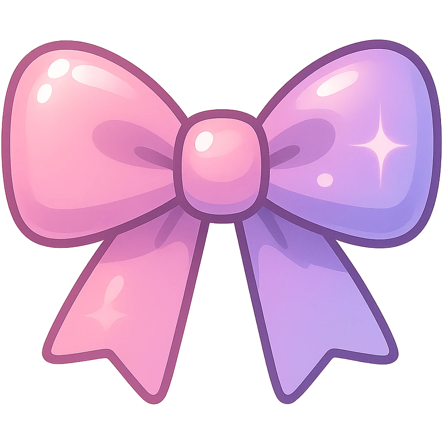 bow emoji, cute and shiny, with a gradient effect emoji
