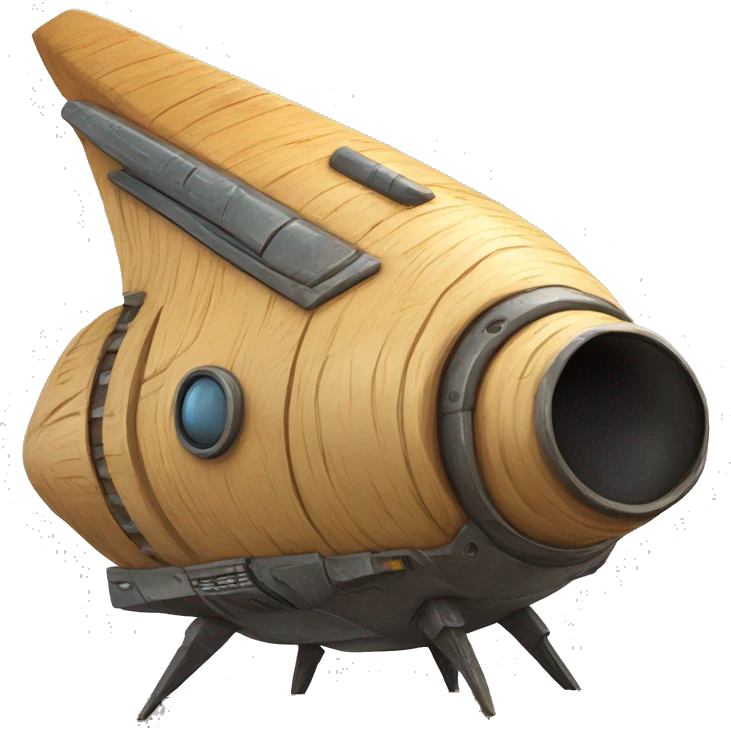 Painted Flying Starship spacecraft bird’s house wooden  emoji