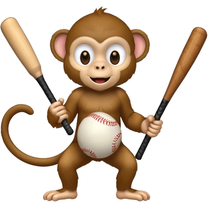 Monkey with a bat emoji