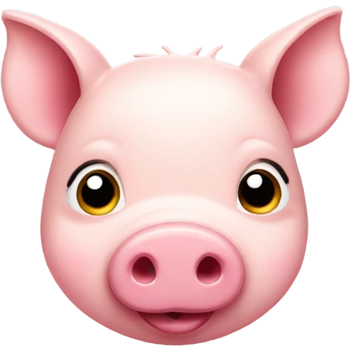 pink pig small and funny emoji