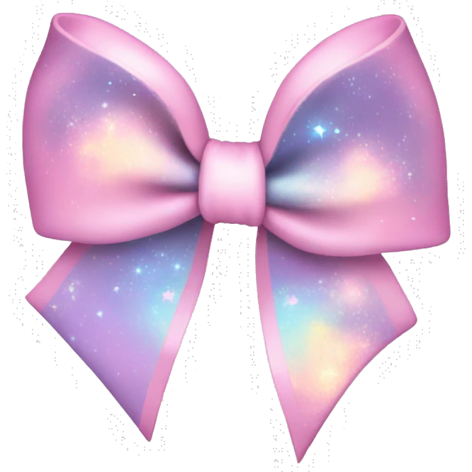 pastel pink galaxy bow emoji
