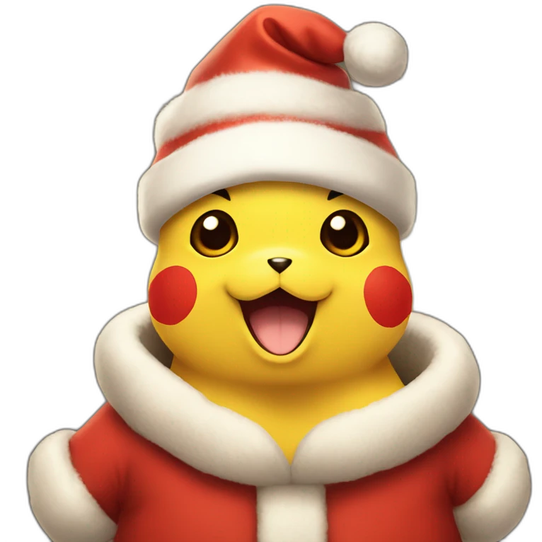 pikachu santa emoji