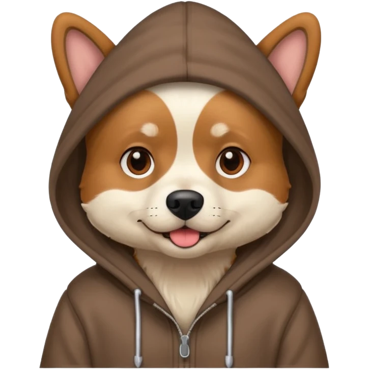 Dog wearing a hoodie  emoji