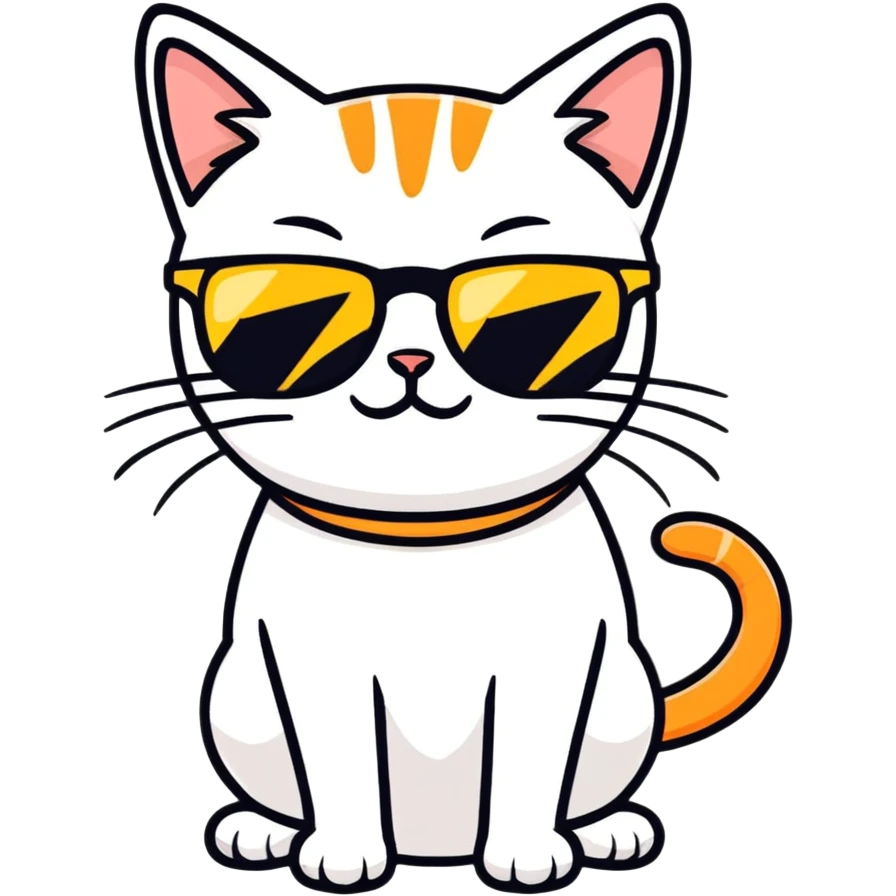 Cat with sunglasses emoji
