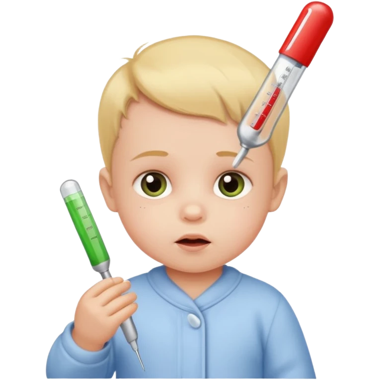 baby using a thermometer emoji