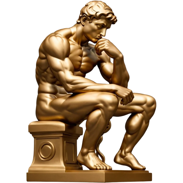 the thinker statue by michael angelo emoji
