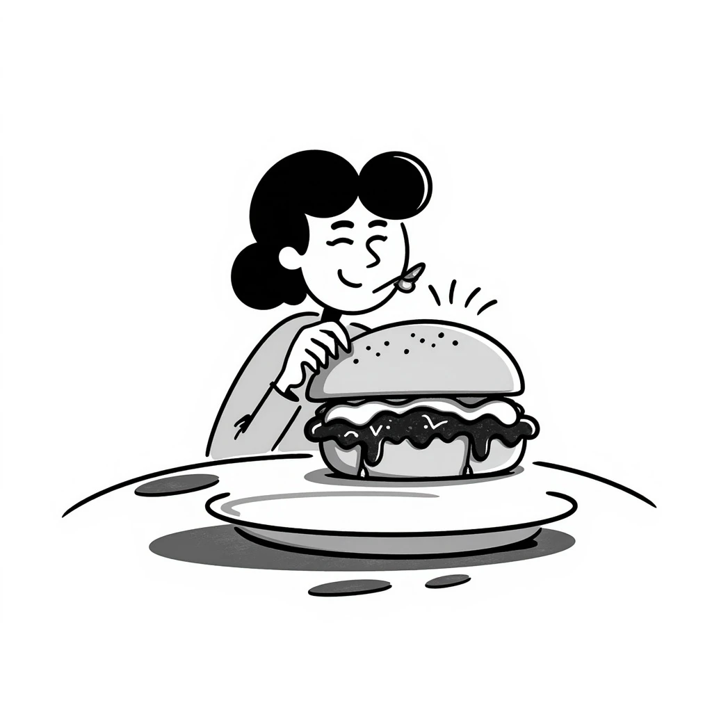person eating sloppy joe emoji
