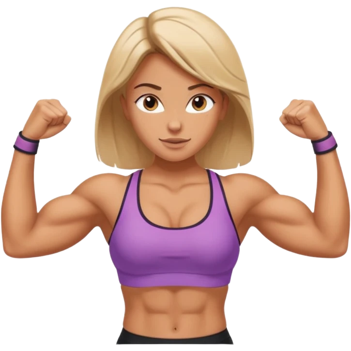 girl working out arms emoji