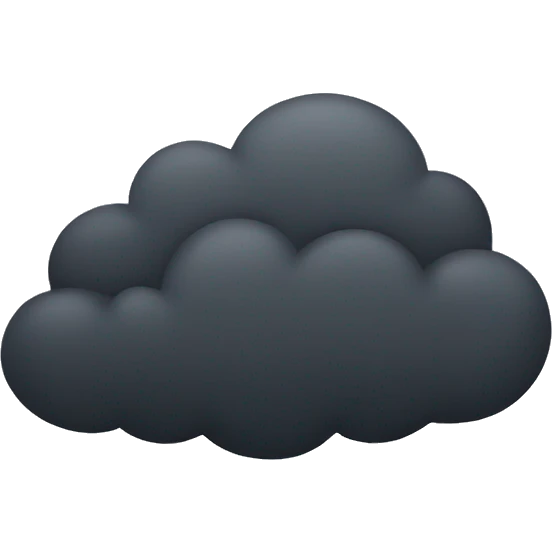 dark simple cloud  emoji