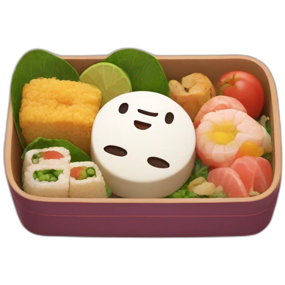bento box on the theme of chihiro emoji