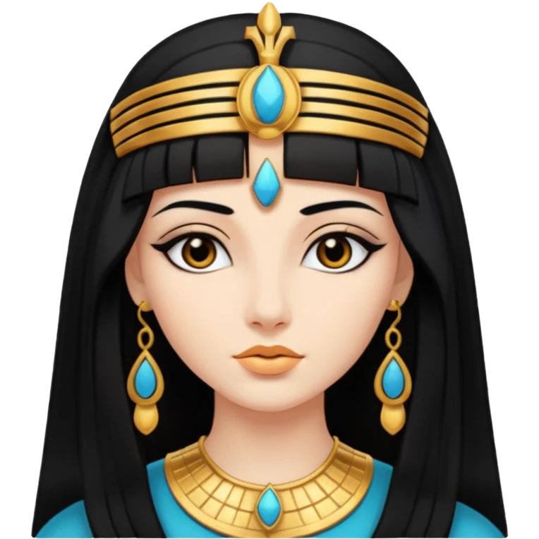 long hair, cleopatra emoji