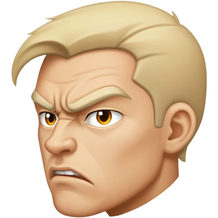 angry man in profile view emoji