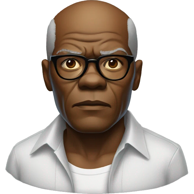 samuel l jackson serious wearing shirt emoji