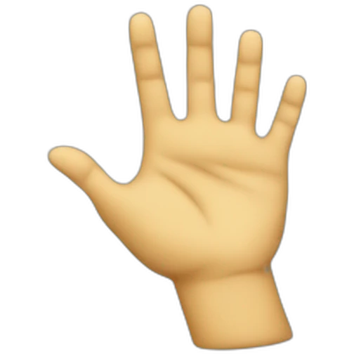 Hand with a token  emoji