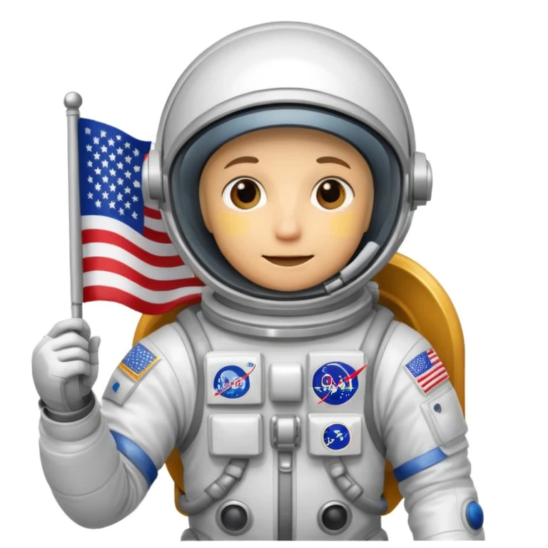 astronaut us flag emoji