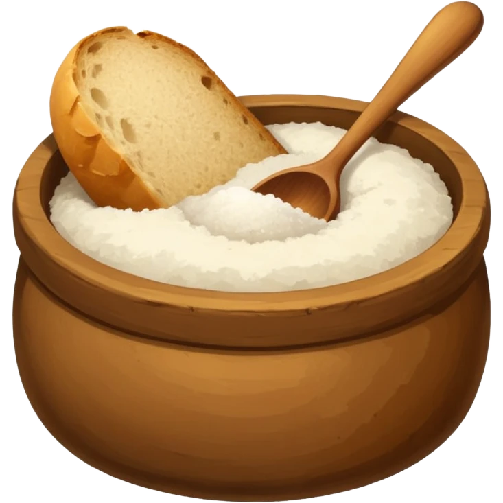  salt cellar and peasant bread   emoji