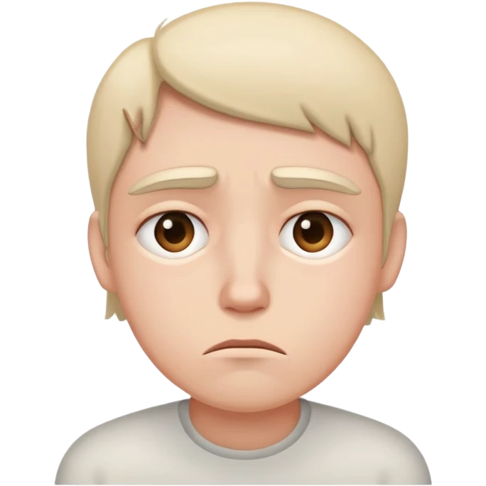 Depressed and tired  emoji
