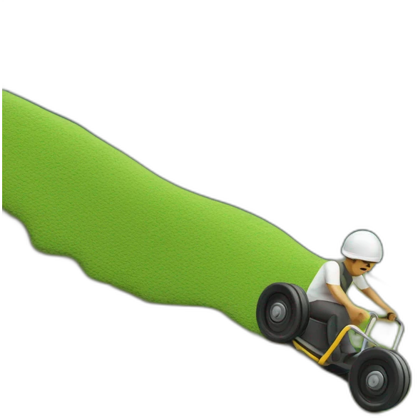 tiny man rolling a up a hill emoji