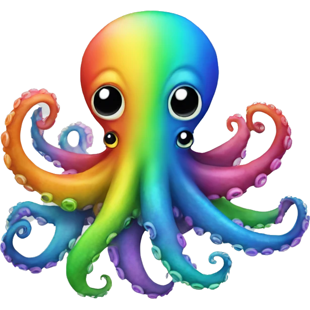 rainbow octopus emoji