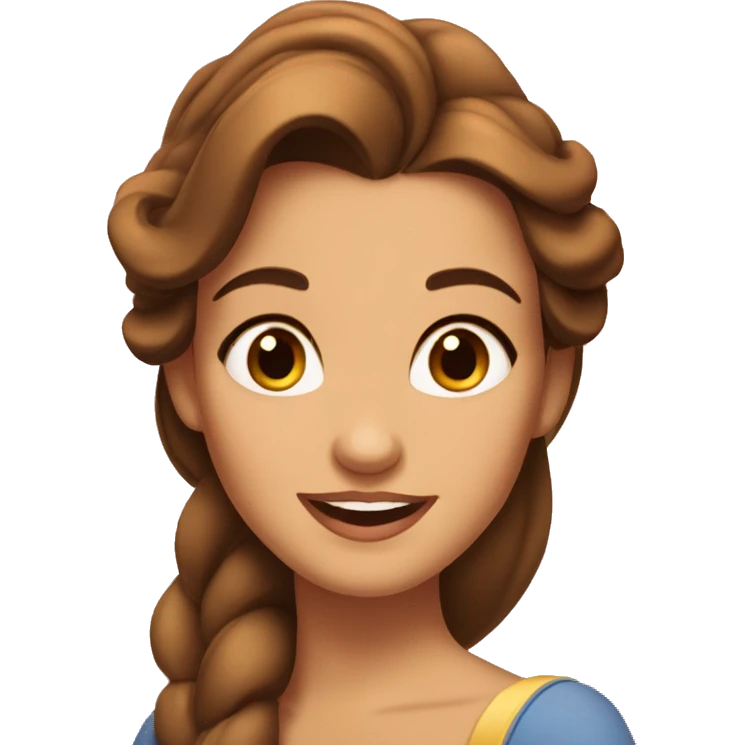 Belle from beauty and the beast emoji