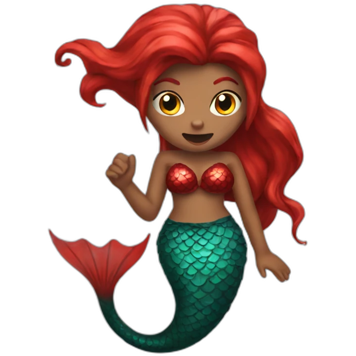 red evil mermaid emoji
