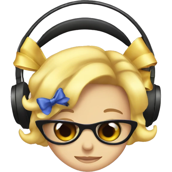 coquette ribbon headphone emoji