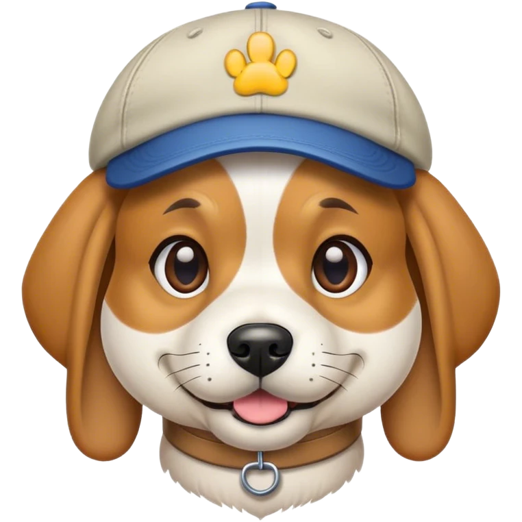 dog wearing a cap emoji